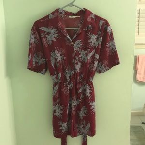 URBAN OUTFITTERS KIMCHI BLUE FLORAL ROMPER